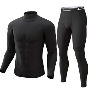 Men's Black Thermal Set